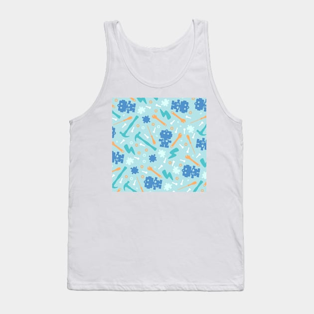 Young Engineer Pastel Pattern Tank Top by XOOXOO